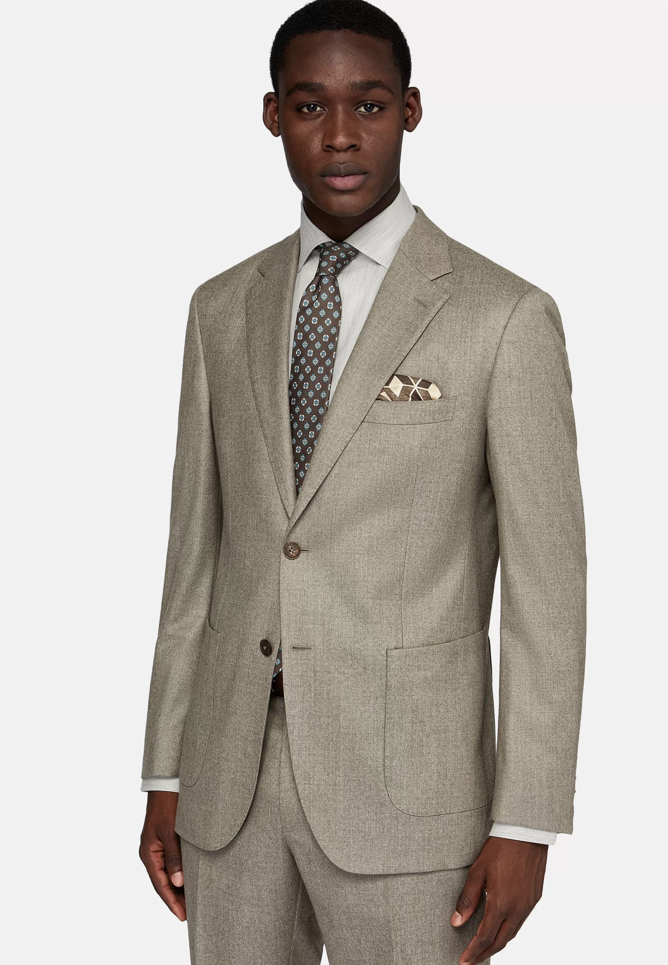 Boggi Milano Dove Grey Pure Wool Suit