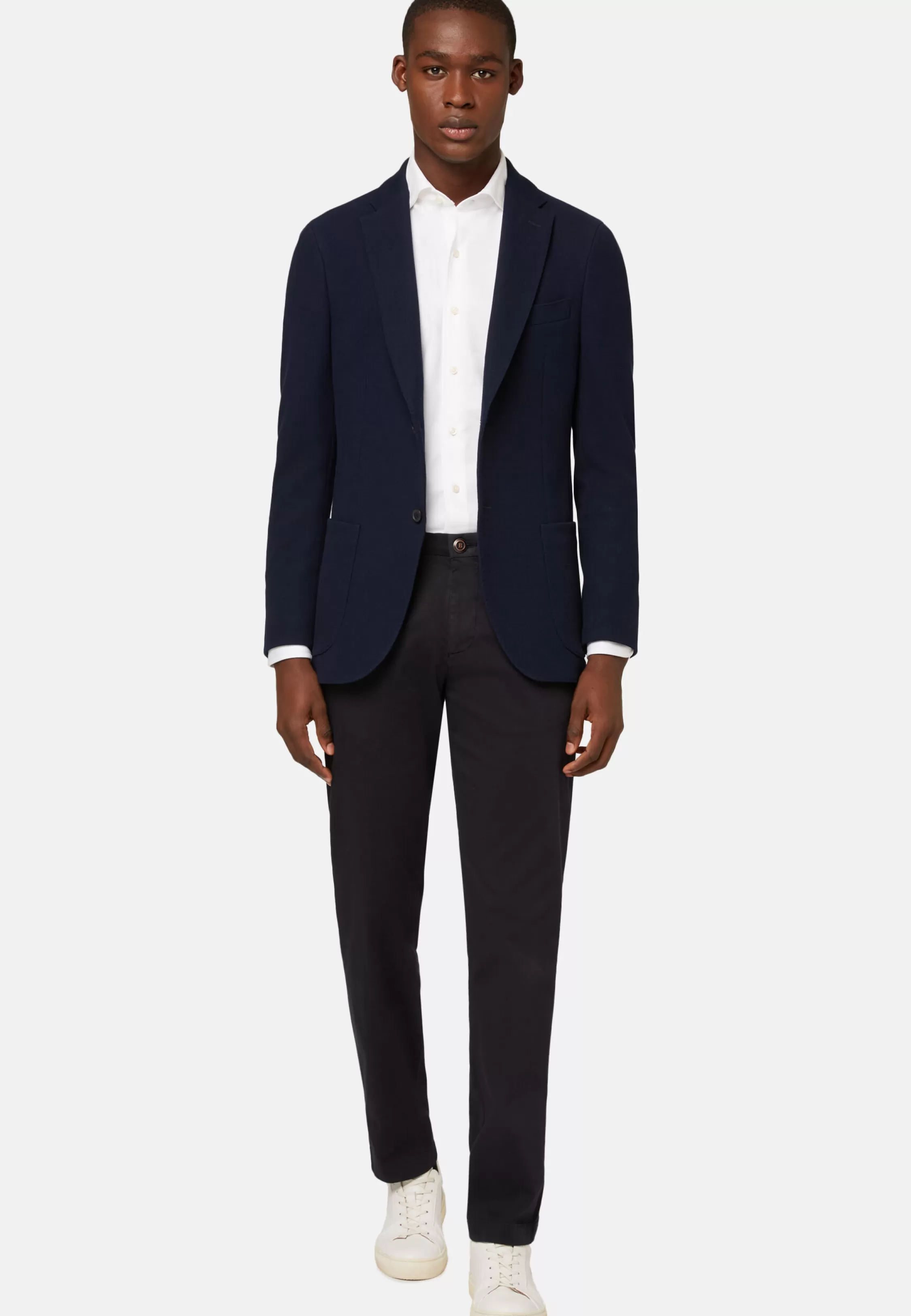 Boggi Milano Navy Cotton B Jersey Jacket