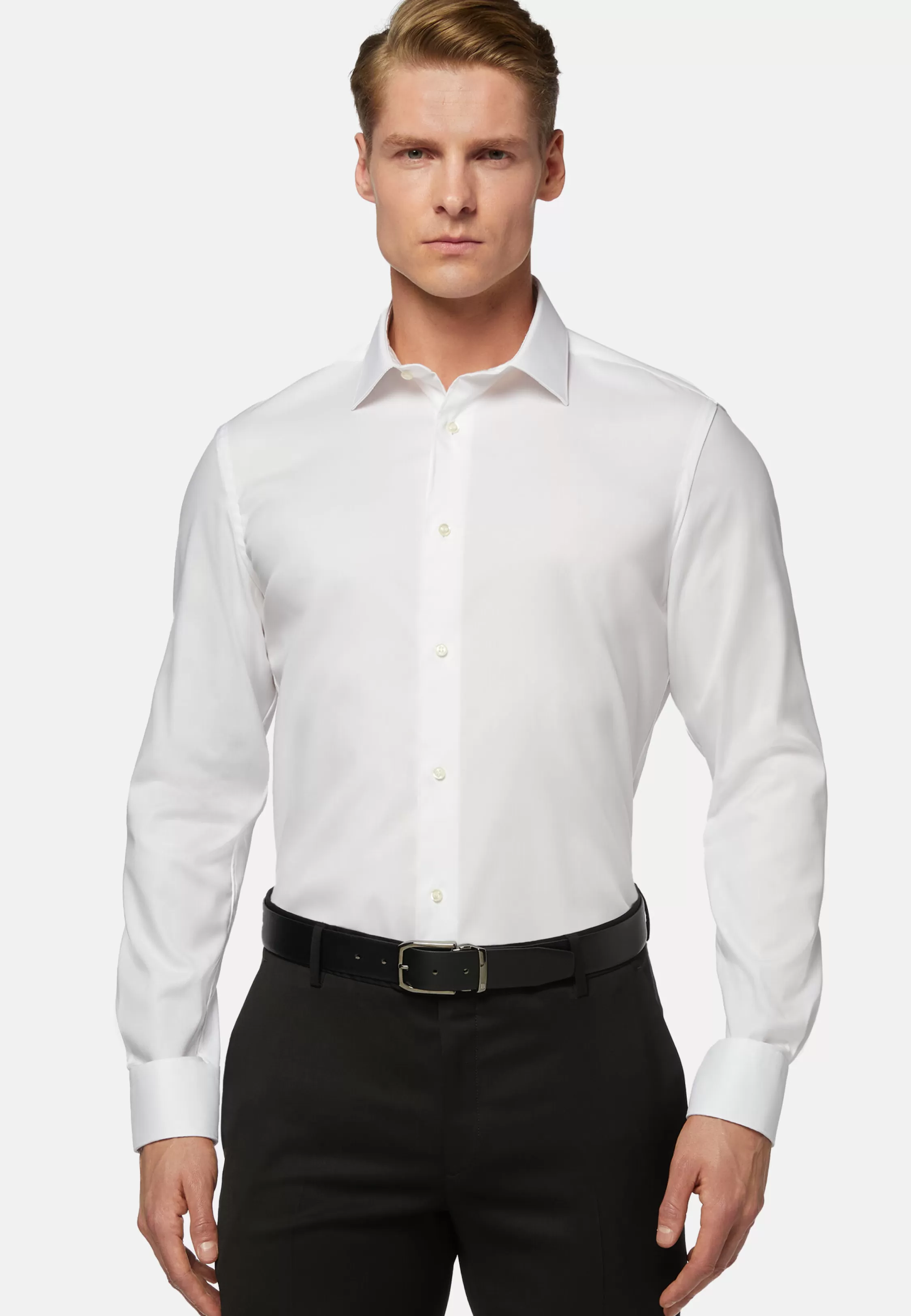 Boggi Milano Slim Fit Pinpoint Cotton Shirt