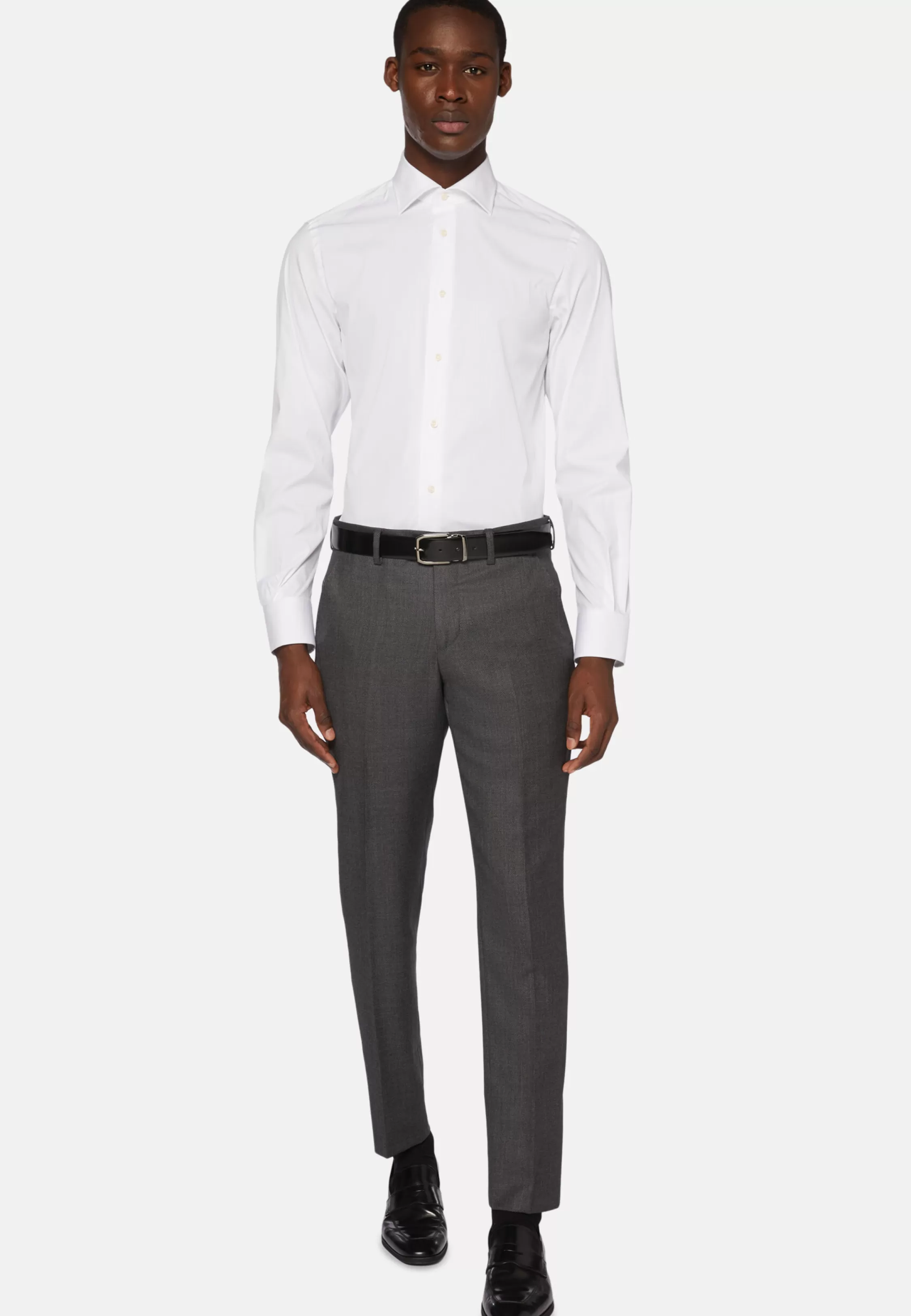 Boggi Milano Slim Fit Shirt In Stretch Cotton