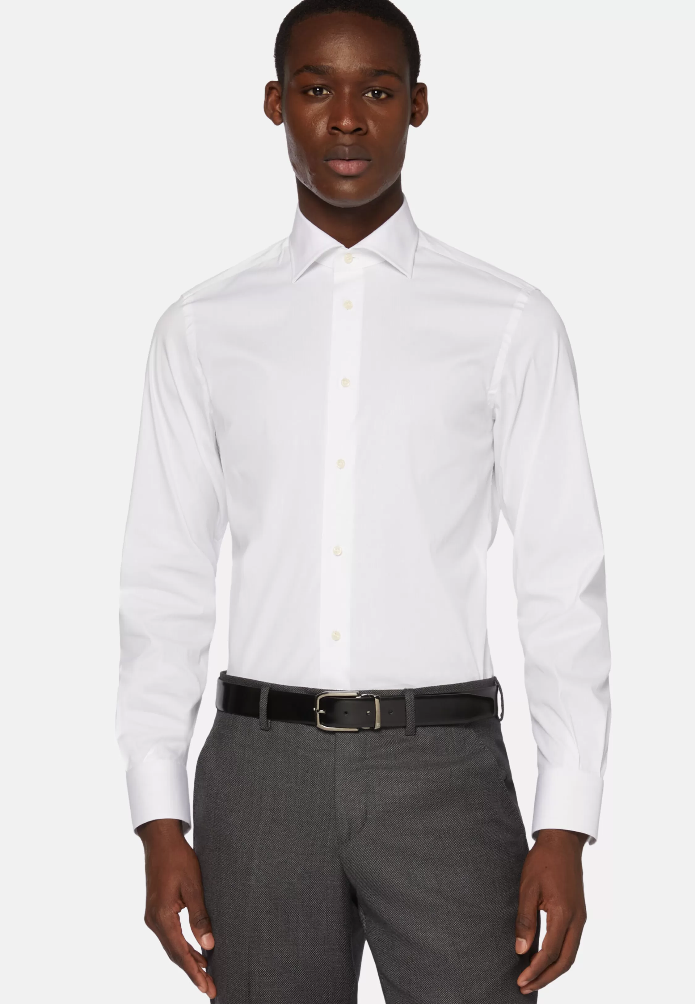 Boggi Milano Slim Fit Shirt In Stretch Cotton