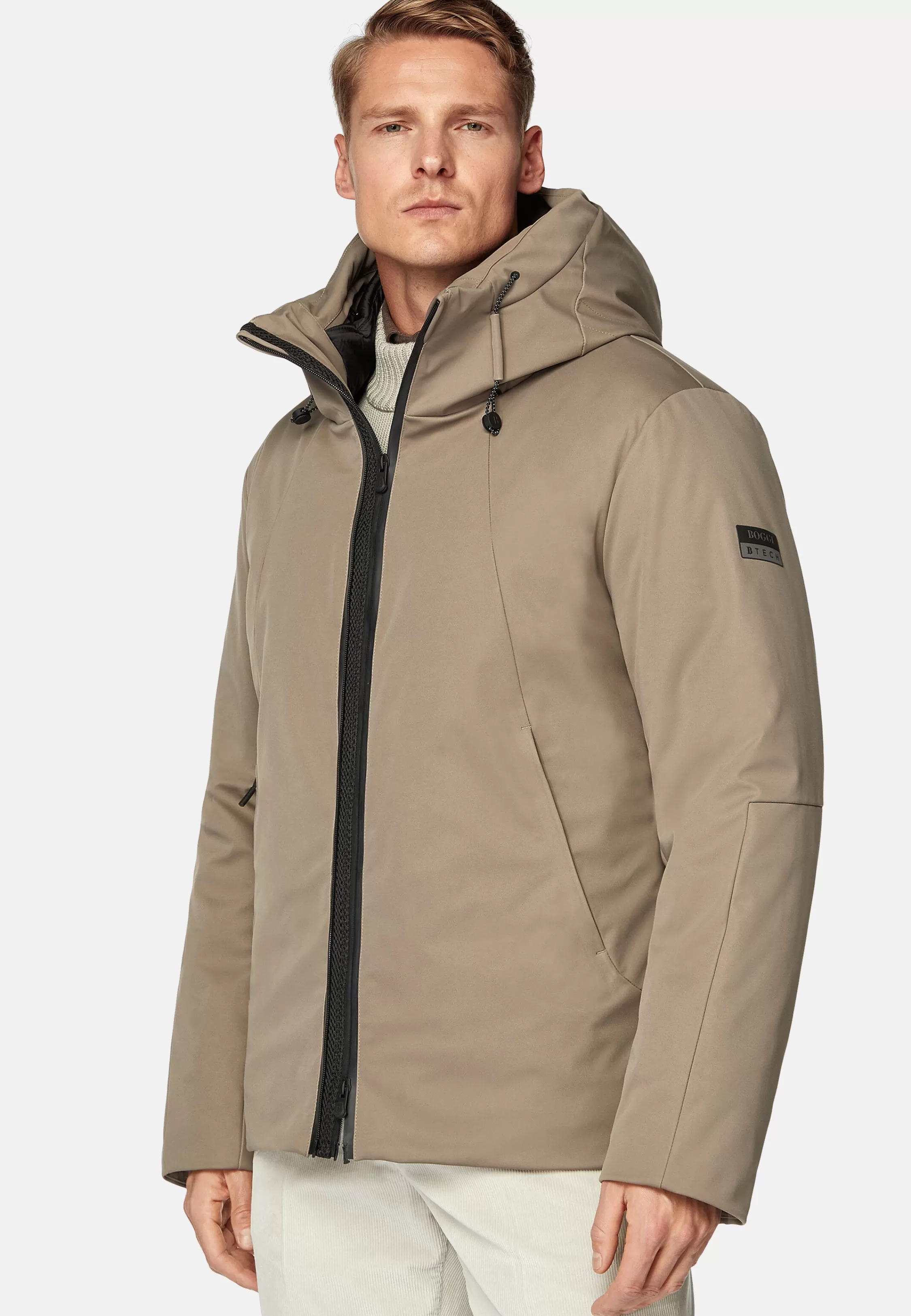 Boggi Milano Technical Fabric Padded Block Jacket