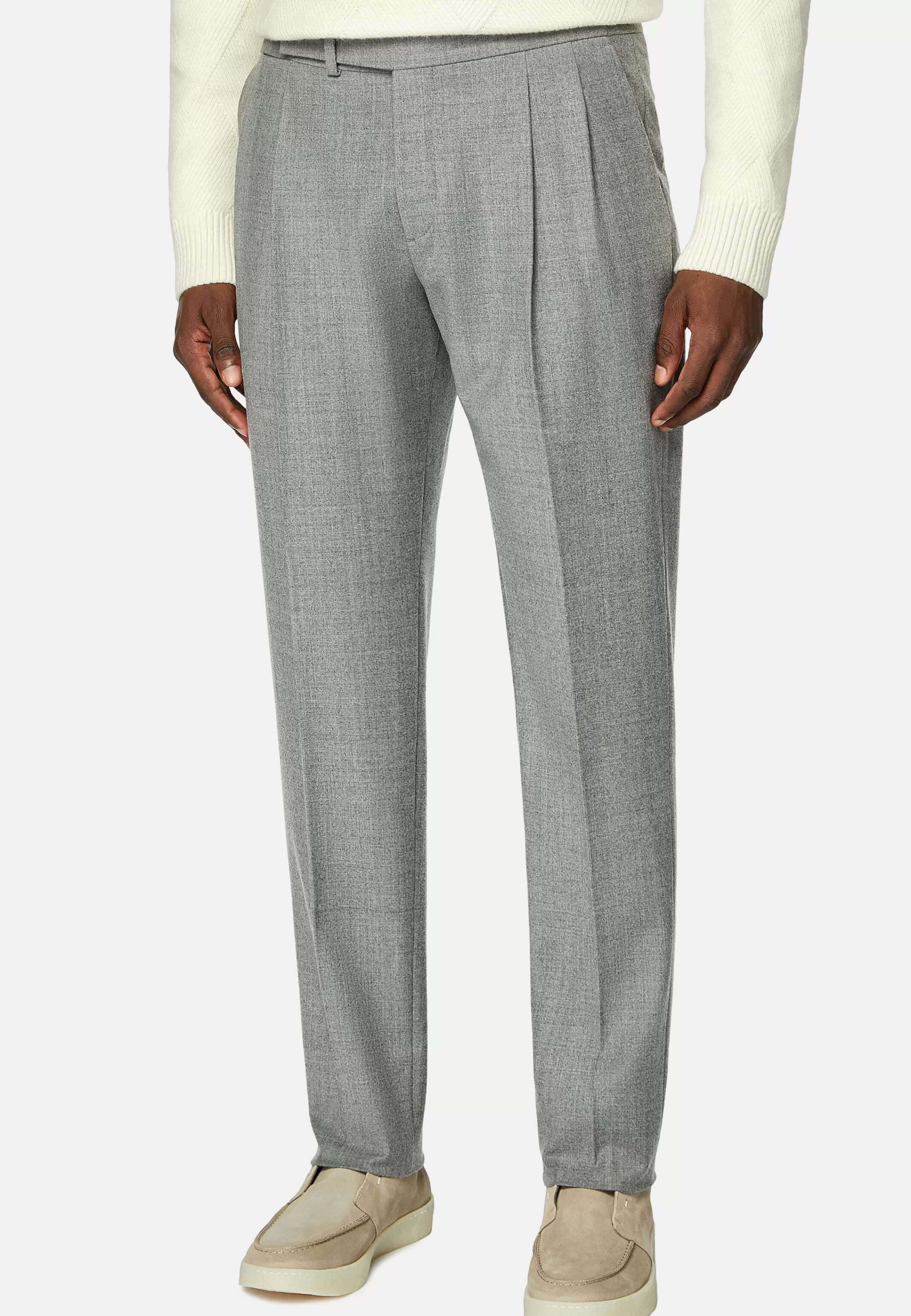 Boggi Milano Trousers In Stretch Flannel