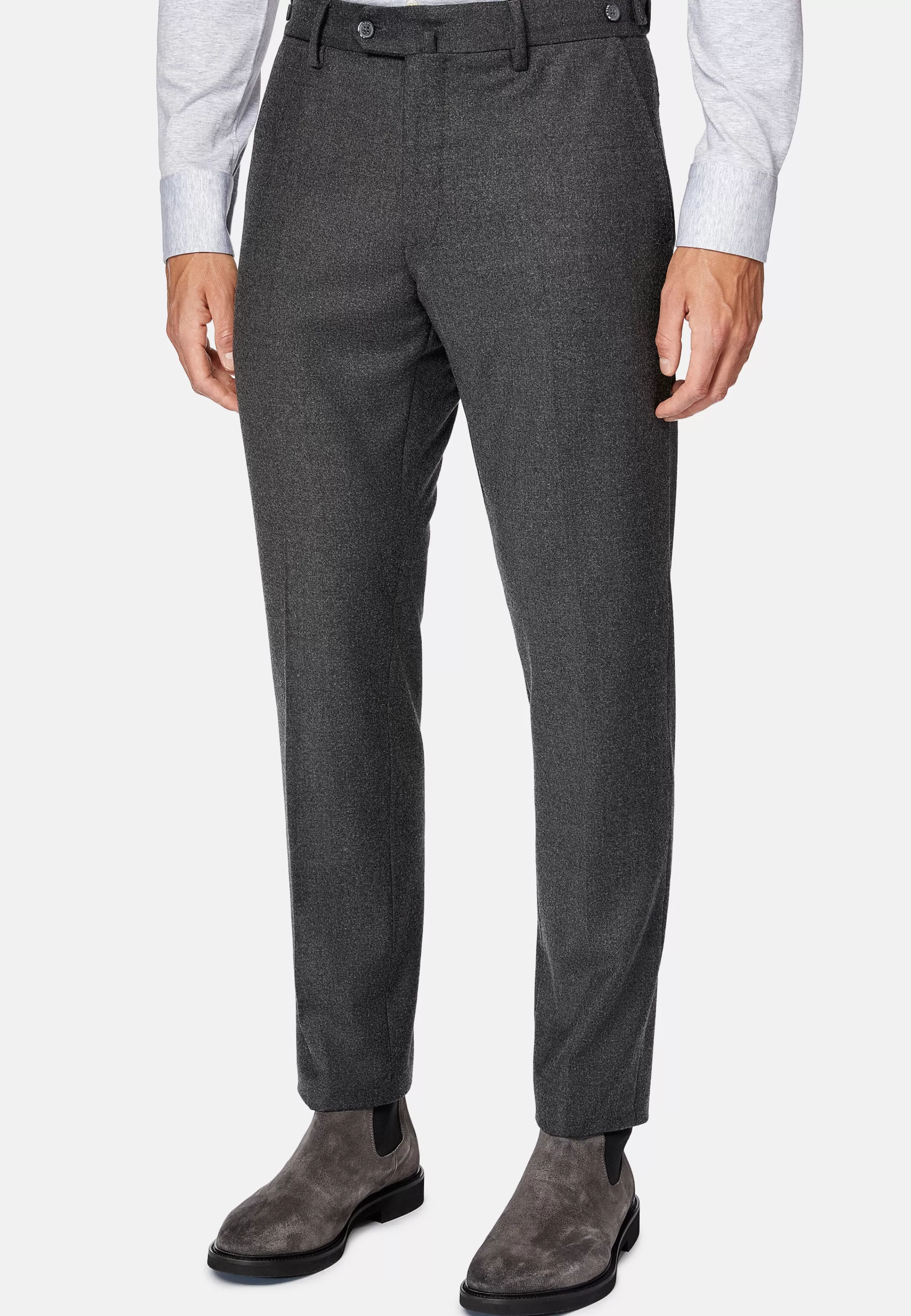 Boggi Milano Trousers In Stretch Flannel