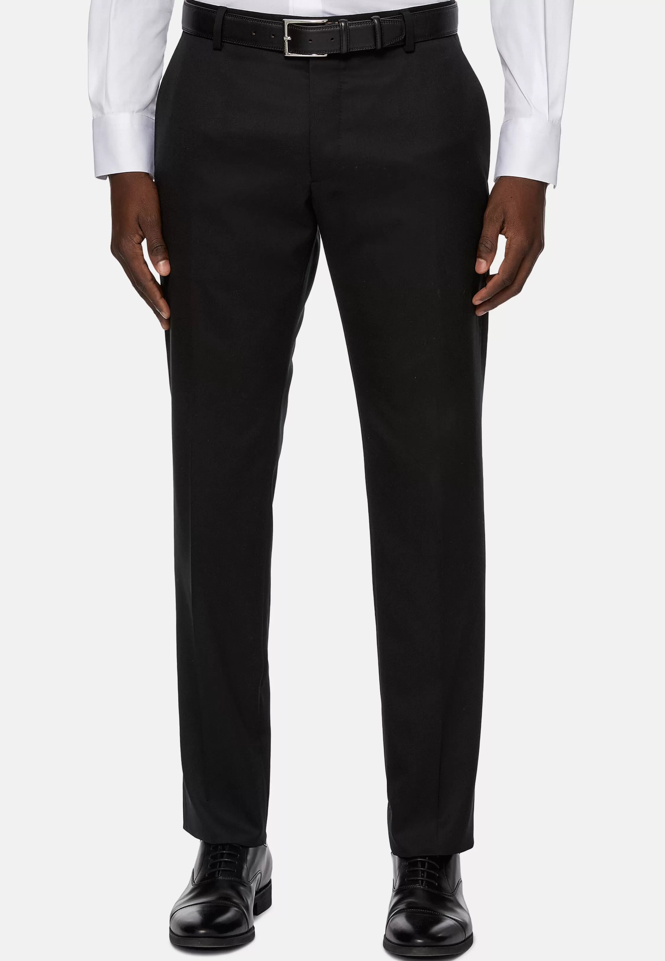 Boggi Milano Trousers In Stretch Knitted Wool