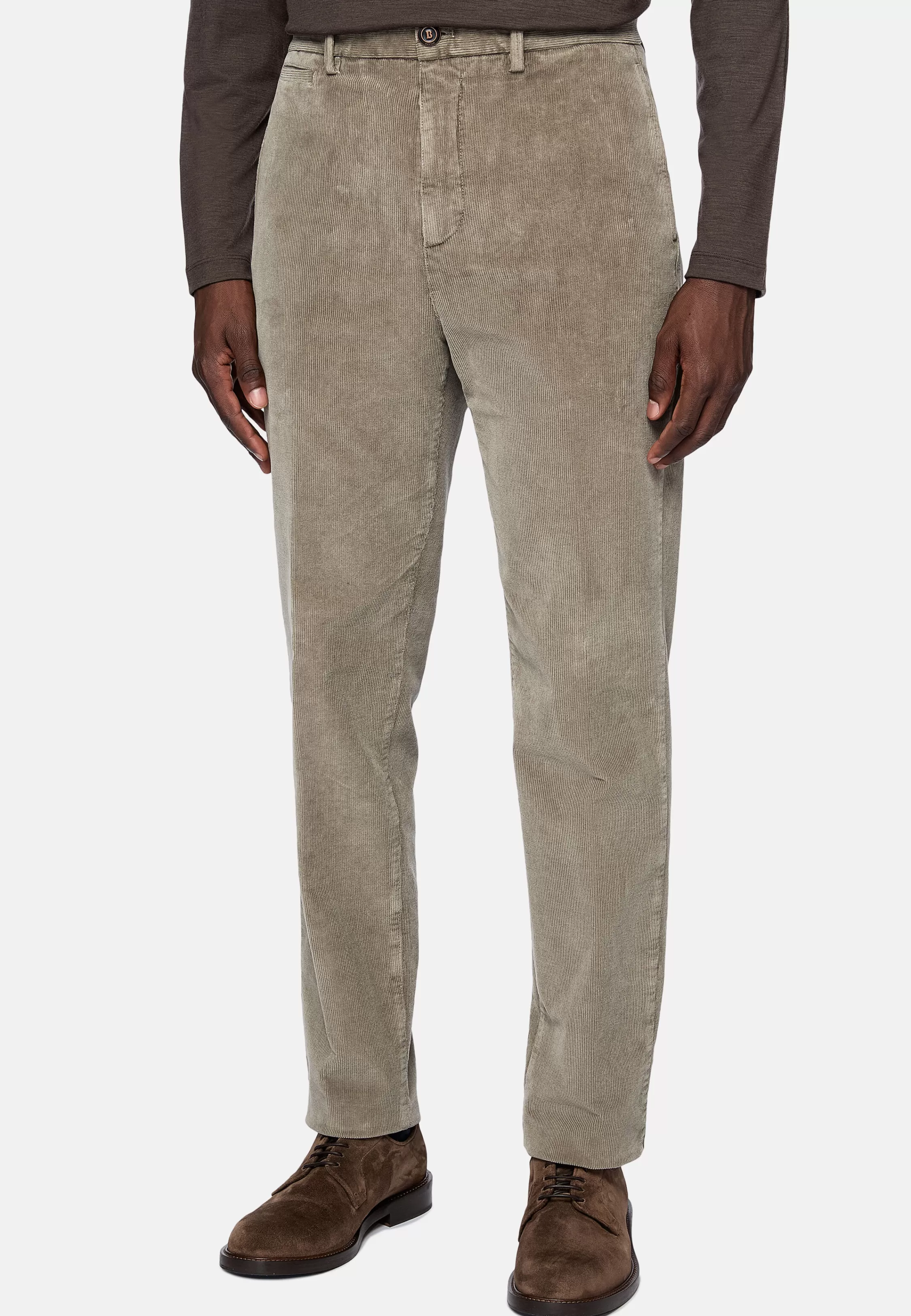 Boggi Milano Trousers In Stretch Velvet