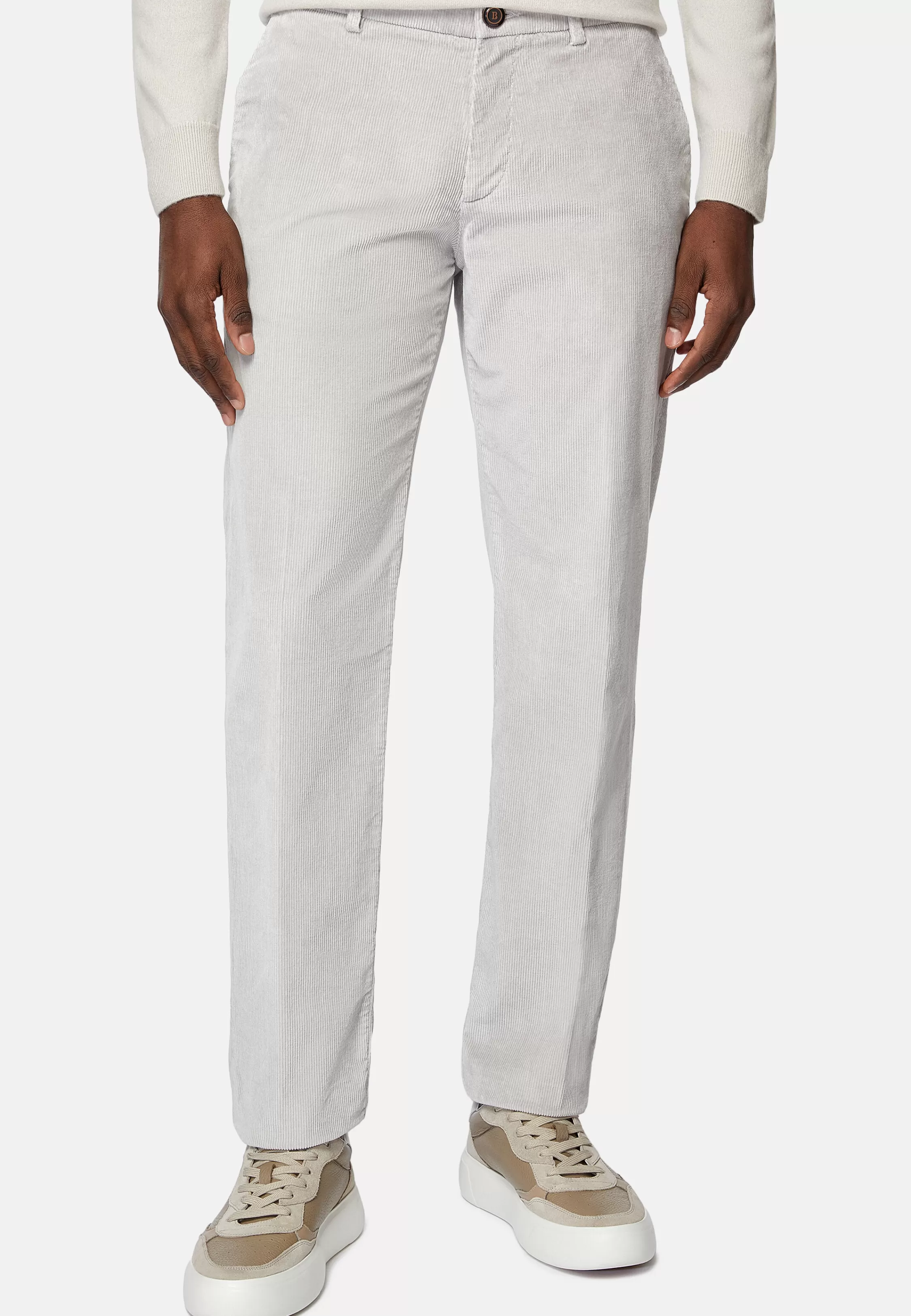Boggi Milano Trousers In Stretch Velvet