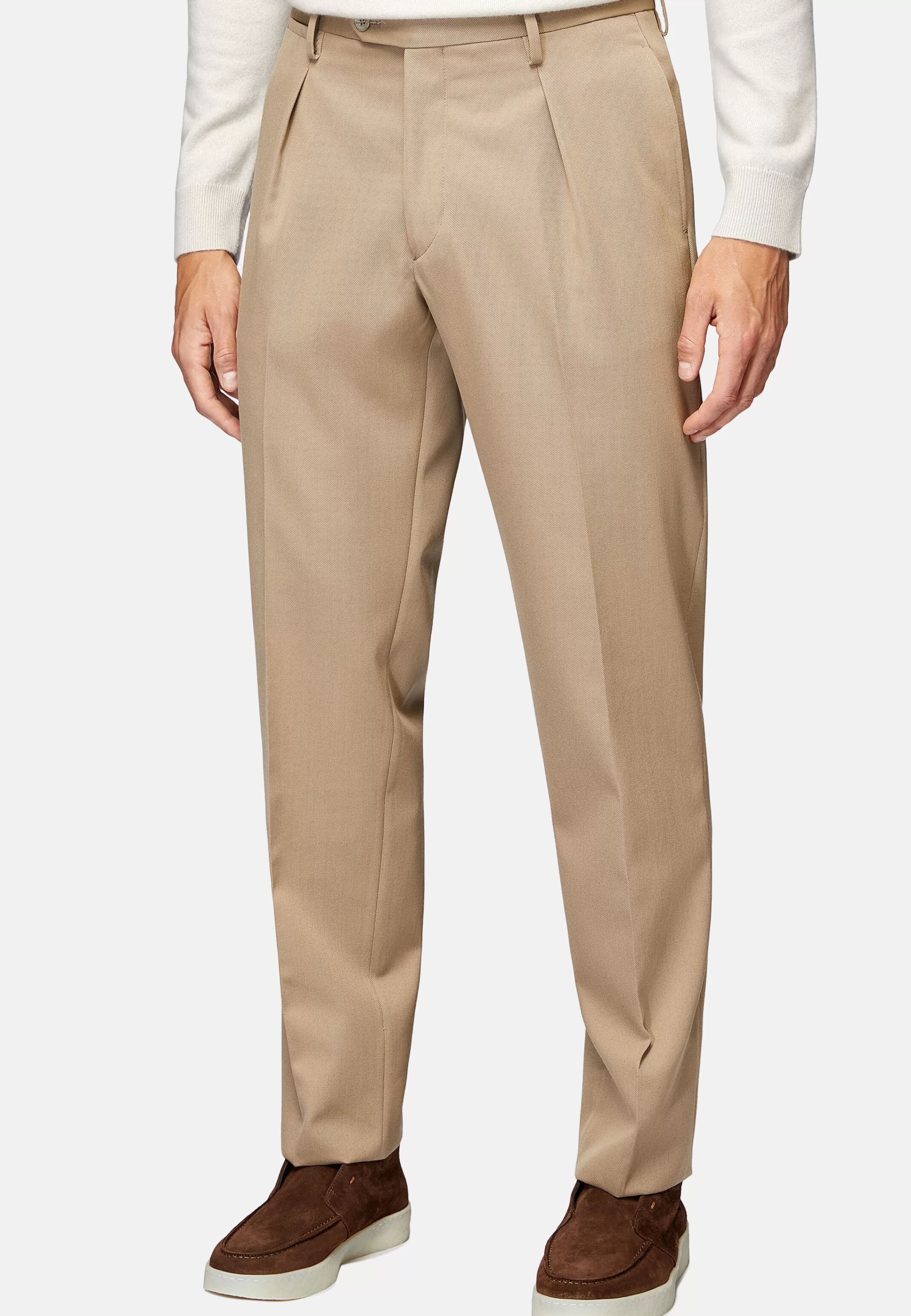 Boggi Milano Wool Gabardine Trousers