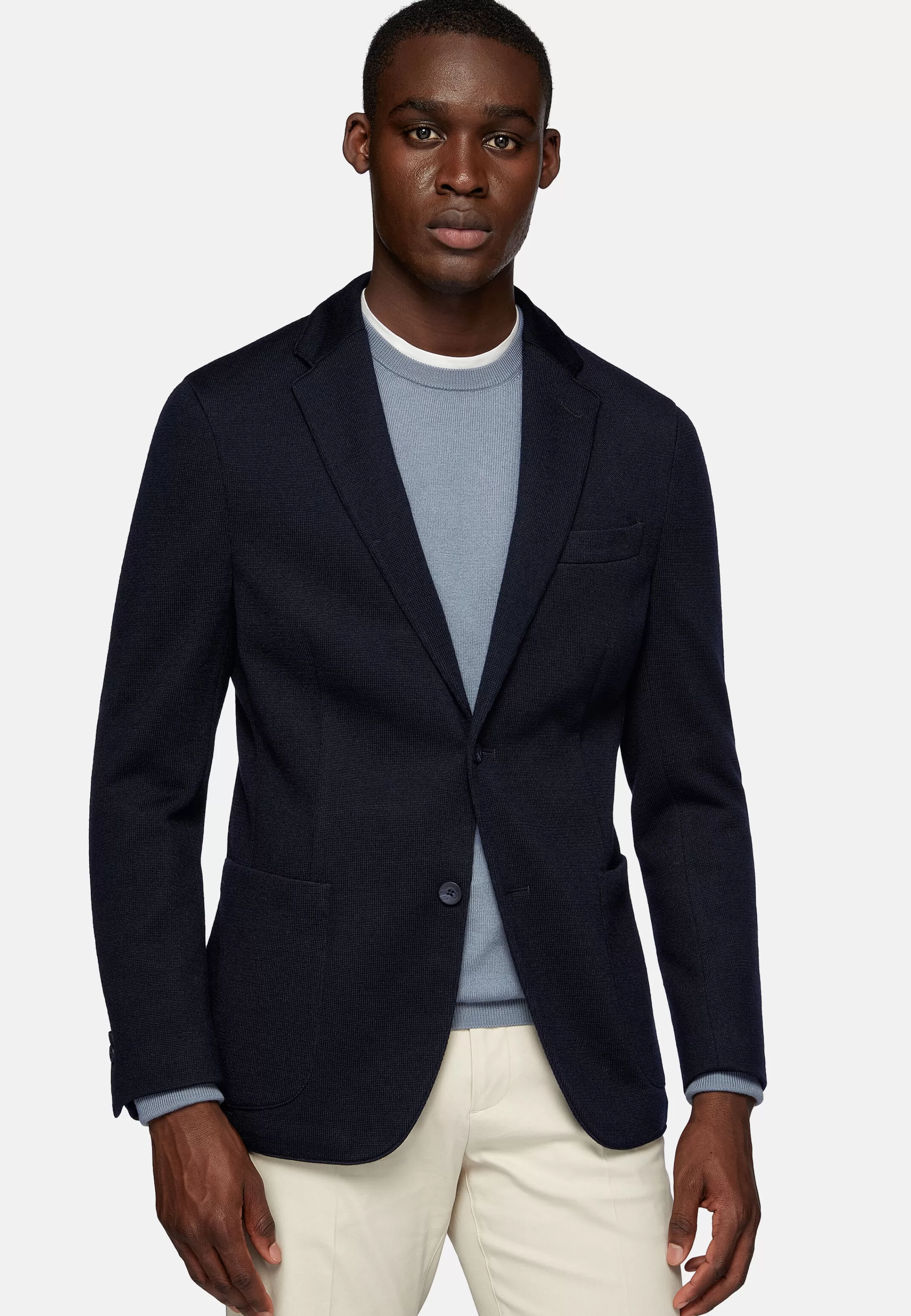 Boggi Milano Wool Jersey Blazer Style Bari